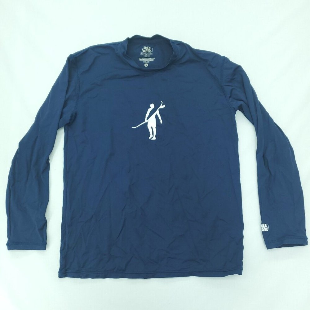 Toes On The Nose Shirt Men Small Long Sleeve Performance Surfing Sun UPF